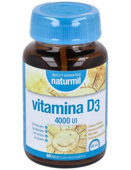 Naturmil Vitamina D3 4000Ui 60 Capsulas