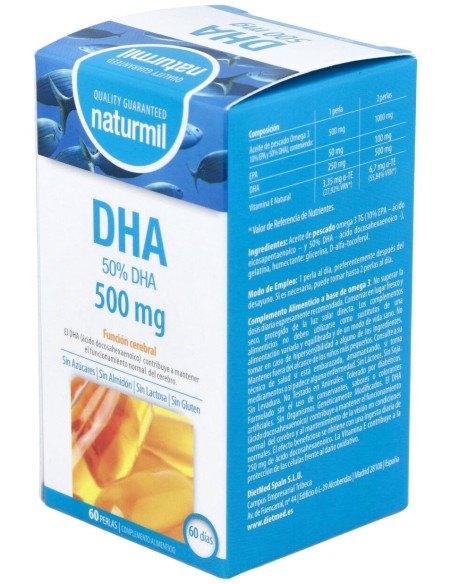 Naturmil Dha 500 Mg Sin Gluten 60 Capsulas