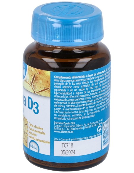 Naturmil Vitamina D3 4000Ui 60 Capsulas