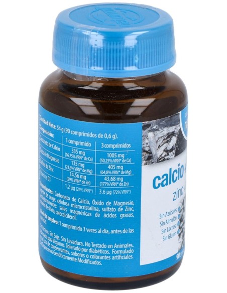 Naturmil Calcio + Magnesio + Zinc + Vitamina D 90 Comprimidos