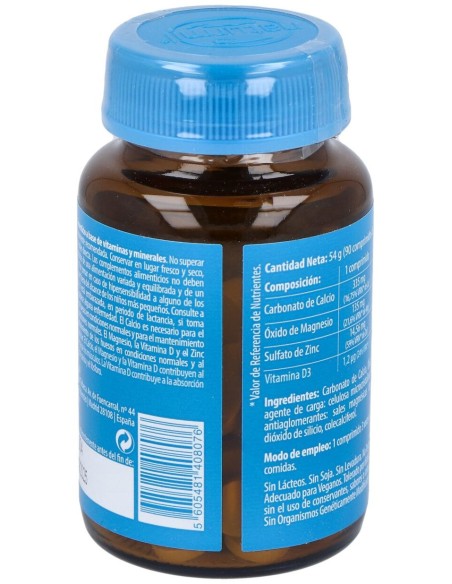 Naturmil Calcio + Magnesio + Zinc + Vitamina D 90 Comprimidos