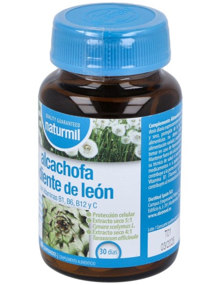 Dietmed Alcachofa Diente León 60Comp