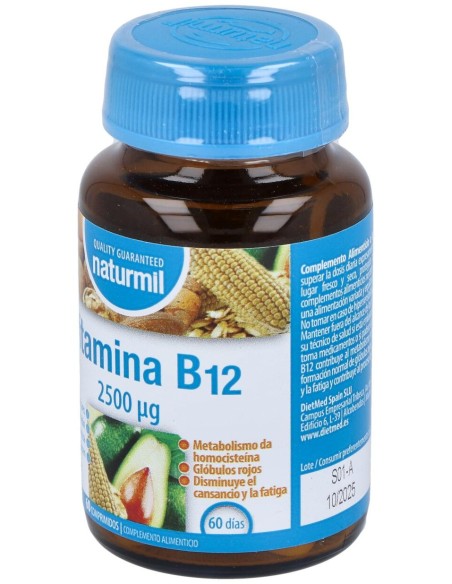 Naturmil Vitamina B12 2500Ug 60 Comprimidos