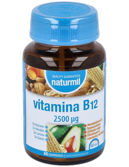 Naturmil Vitamina B12 2500Ug 60 Comprimidos