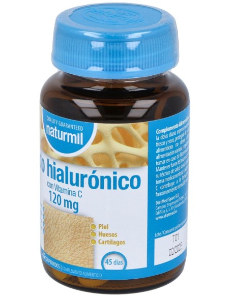 Naturmil Acido Hialuronico 120 Mg Con Vitamina C 45 Comprimidos