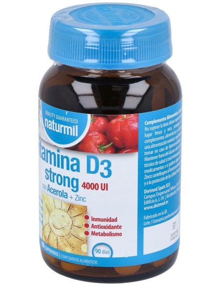 Naturmil Vitamina D3 Strong 90Comp