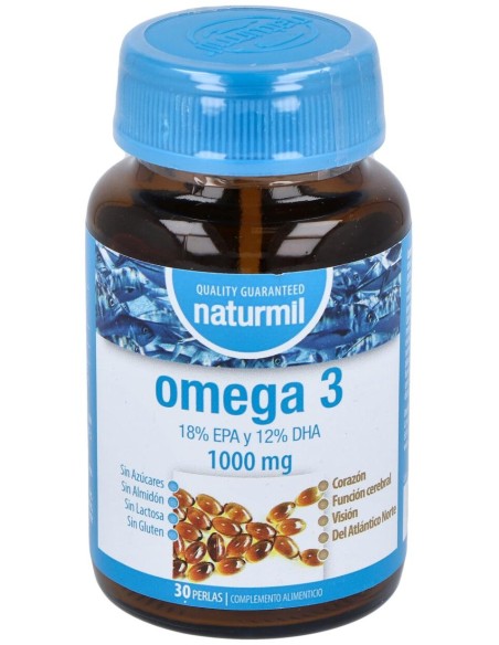 Naturmil Omega 3 Epa 18% E Dha 12% Vitamina E 1000Mg 30Caps