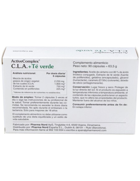 Activecomplex® Cla + Té Verde 90Cáps