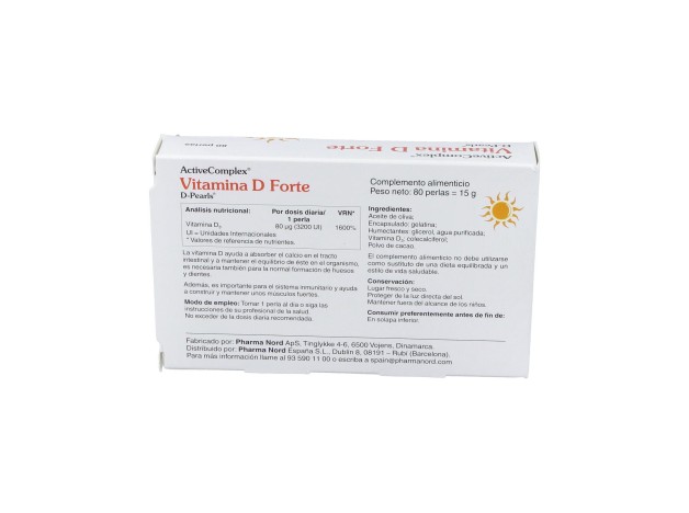 Activecomplex Vitamina D 3200Ui 80 Perlas