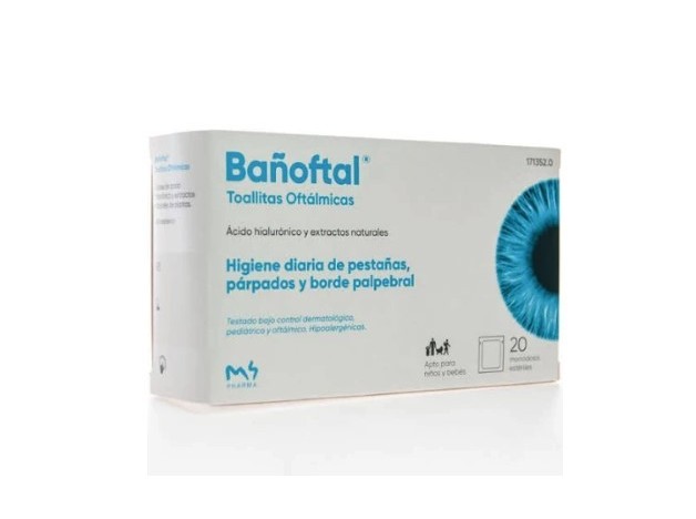 BAÑOFTAL TOALLITA OCULAR ESTERIL 20 TOALLITAS