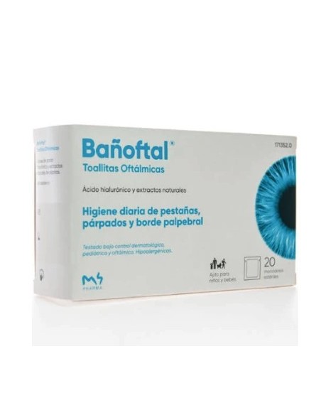 BAÑOFTAL TOALLITA OCULAR ESTERIL 20 TOALLITAS