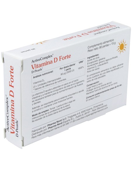 Activecomplex Vitamina D 3200Ui 80 Perlas