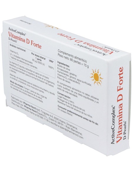 Activecomplex Vitamina D 3200Ui 80 Perlas