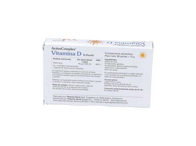 Activecomplex Vit. D 40Mcg. 1600Ui 80Perlas