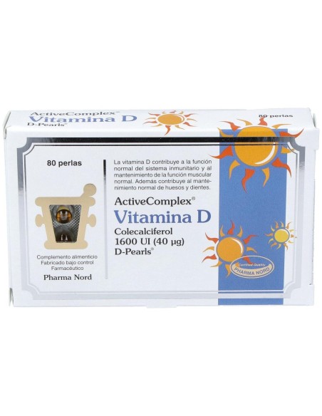 Activecomplex Vit. D 40Mcg. 1600Ui 80Perlas