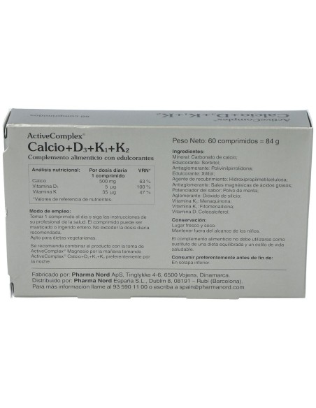 Activecomplex® Calcio+ D3+ K 60Comp
