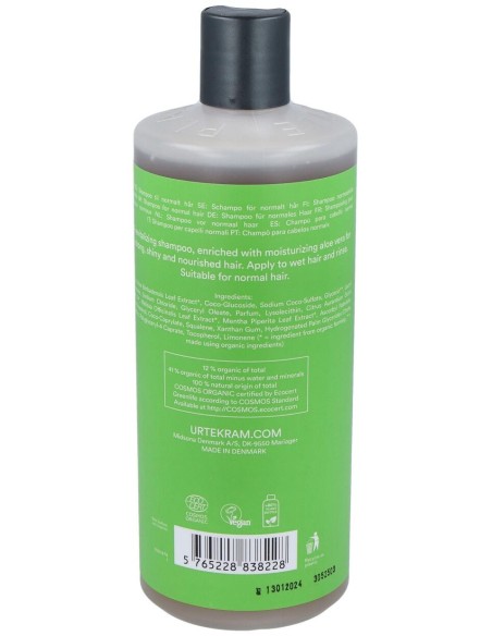 Urtekram Champú De Aloe Vera Para Cabello Normal Bio 500Ml