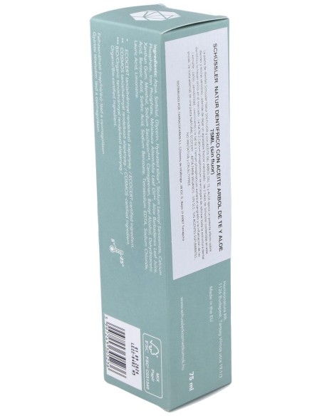 Schüssler Natur Dentífrico Con Aceite De Árbol De Té Y Aloe Sin Flúor 75Ml