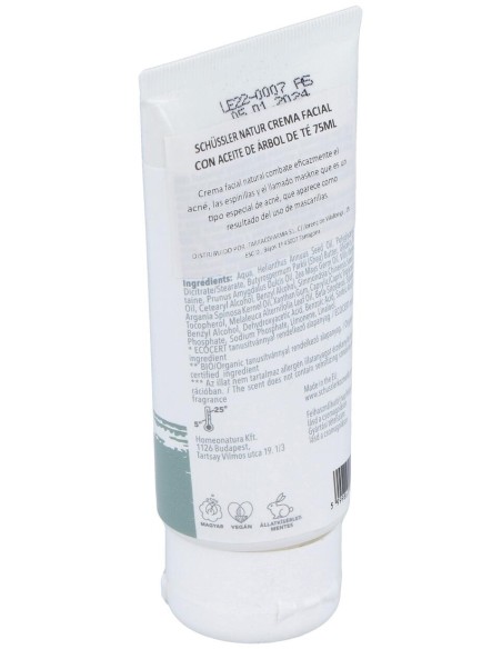 Schüssler Natur Crema Facial Con Aceite De Árbol De Té 75Ml