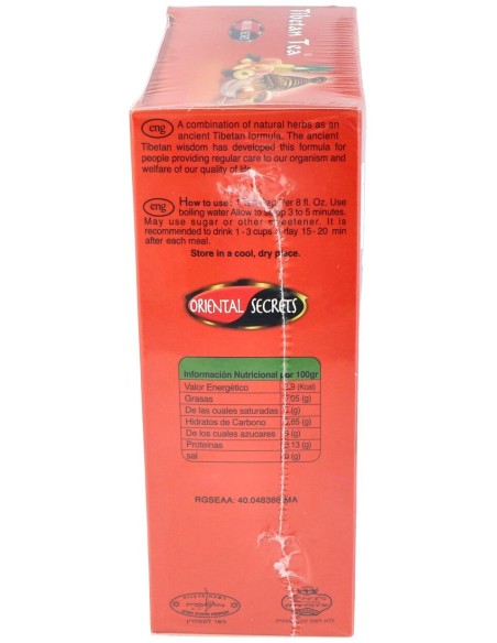 Tibetan Tea Sabor Frutas 90Sbrs.
