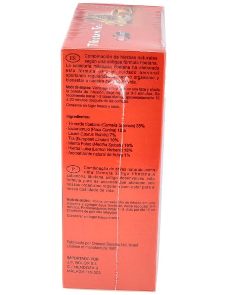 Tibetan Tea Sabor Frutas 90Sbrs.