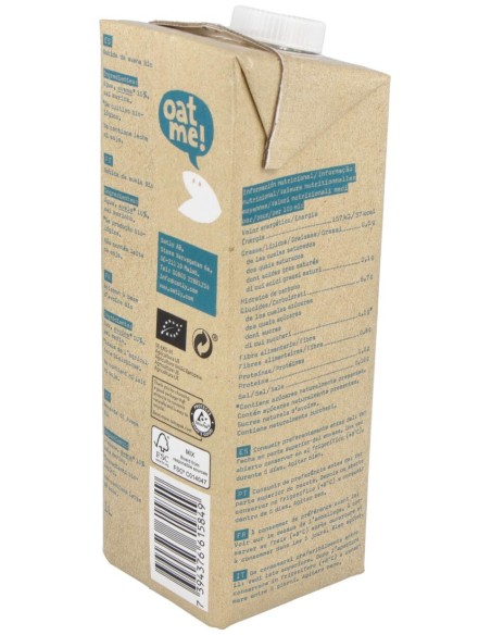 Bebida Vegetal De Avena 1Lt 6Uds. Bio S/A