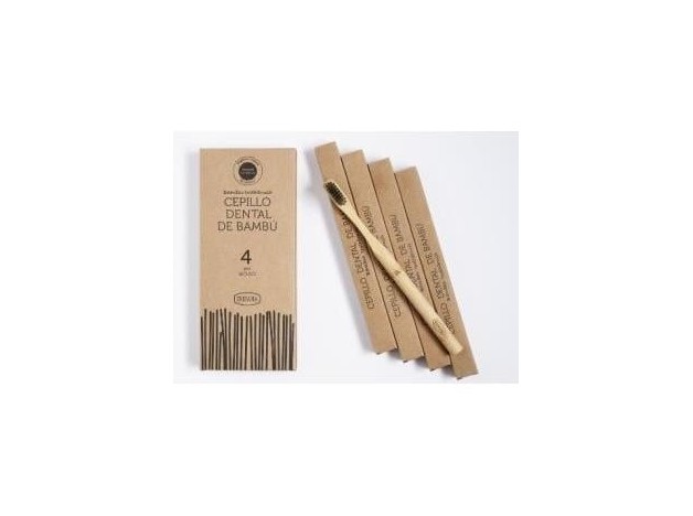 Cepillo Dental Bambu Con Carbon Activado 4Uds Ir01