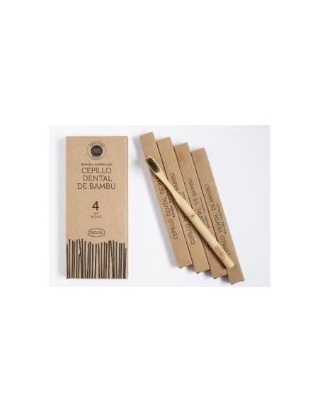 Cepillo Dental Bambu Con Carbon Activado 4Uds Ir01