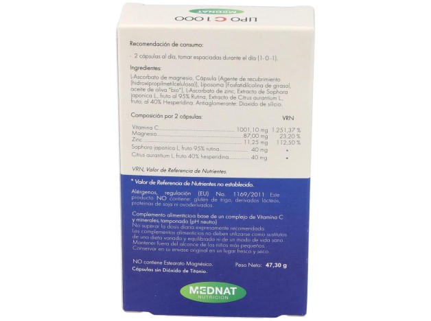 Lipo C 1000 Vitamina C Liposomada 60Cap.