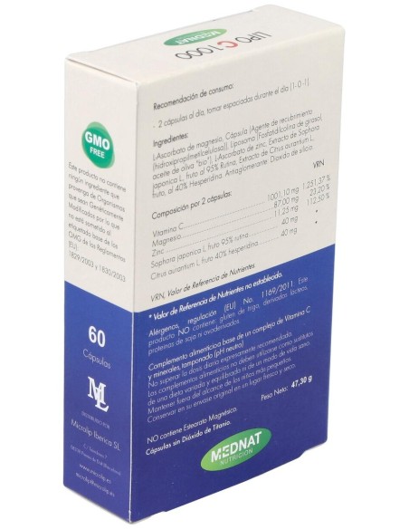 Lipo C 1000 Vitamina C Liposomada 60Cap.