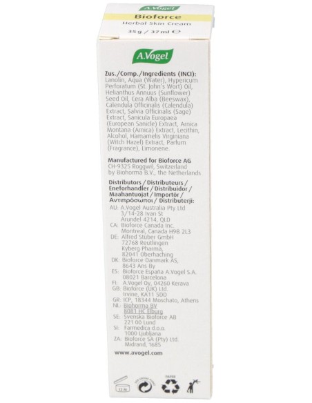 A. Vogel Bioforce Crema 7 Hierbas 35G