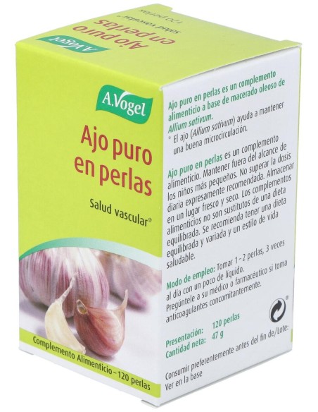 A. Vogel Ajo Puro En Perlas 120Uds