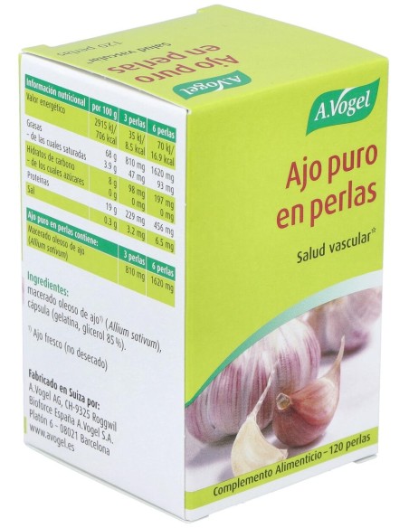A. Vogel Ajo Puro En Perlas 120Uds