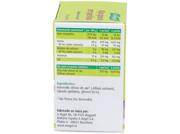 A. Vogel Ajo Puro En Perlas 120Uds