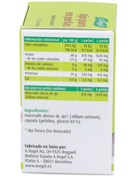 A. Vogel Ajo Puro En Perlas 120Uds