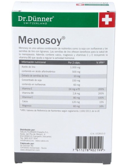 Salus Dr. Dunner Menosoy, 60 Cápsulas