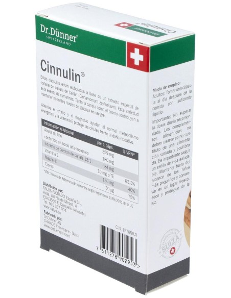 Salus Dr. Dunner Cinnulin, 40 Cápsulas