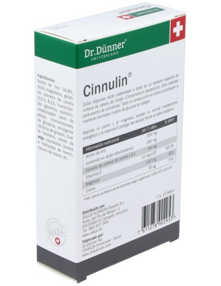 Salus Dr. Dunner Cinnulin, 40 Cápsulas
