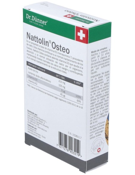 Salus Dr. Dunner Nattolin Osteo, 30 Cápsulas