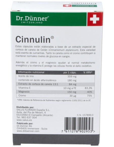 Salus Dr. Dunner Cinnulin, 40 Cápsulas