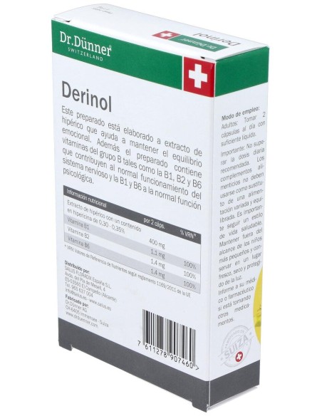 Derinol (Deprinol) (Hiperico) 40Cap. Dr.Dunner