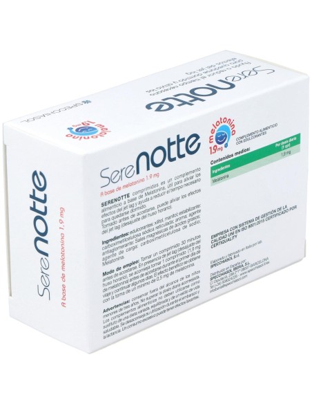 Melatonina 1,9Mg. (Serenotte) 60Comp.Mast.