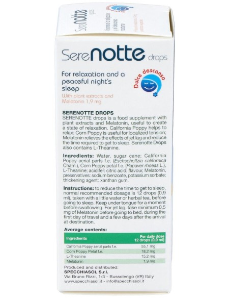 Melatonina 1,9Mg. (Serenotte) 50Ml.