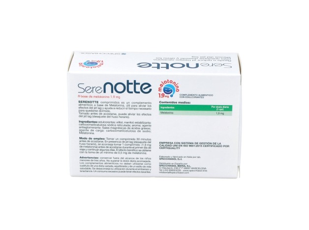 Melatonina 1,9Mg. (Serenotte) 60Comp.Mast.