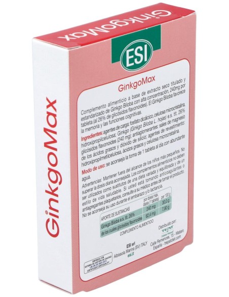 Esi Ginkgomax 30 Tabletas