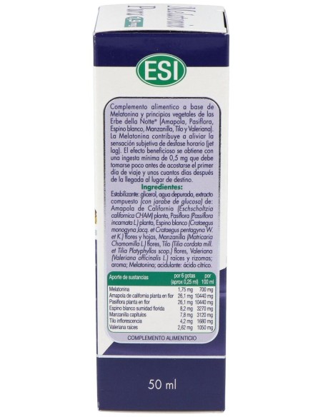 Esi Melatonina Pura Enerbe Note 1,9Mg Gotas 50Ml