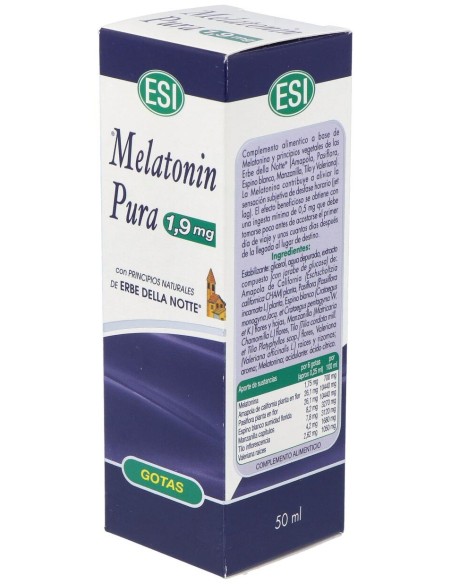 Esi Melatonina Pura Enerbe Note 1,9Mg Gotas 50Ml