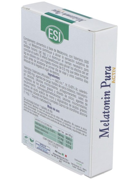Melatonin Pura Activ 1Mg. 30Cap.