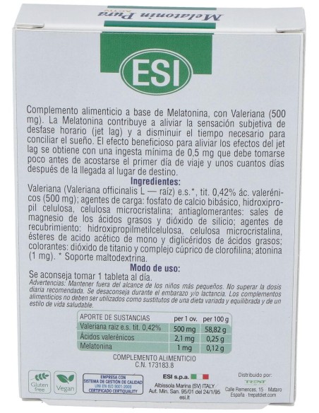 Melatonin Pura Activ 1Mg. 30Cap.