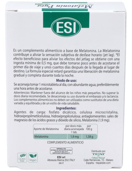 Melatonin Retard Pura 1,9Mg. 60Microtabletas